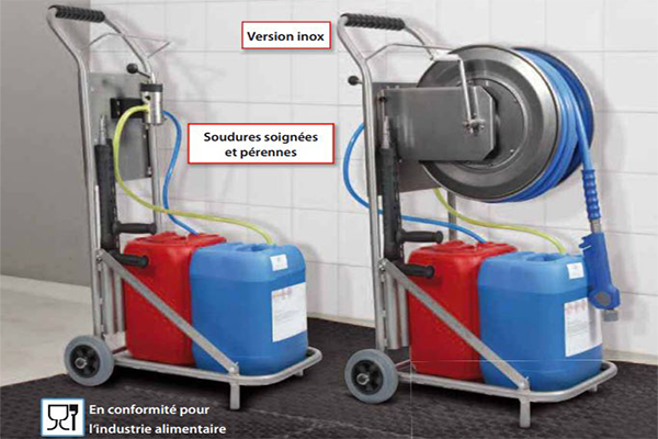 Chariot de désinfection