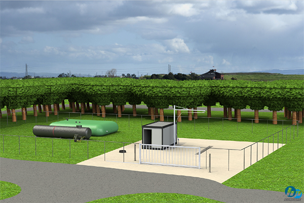 Conception 3D d’une aire de lavage avec traitement phytosanitaire